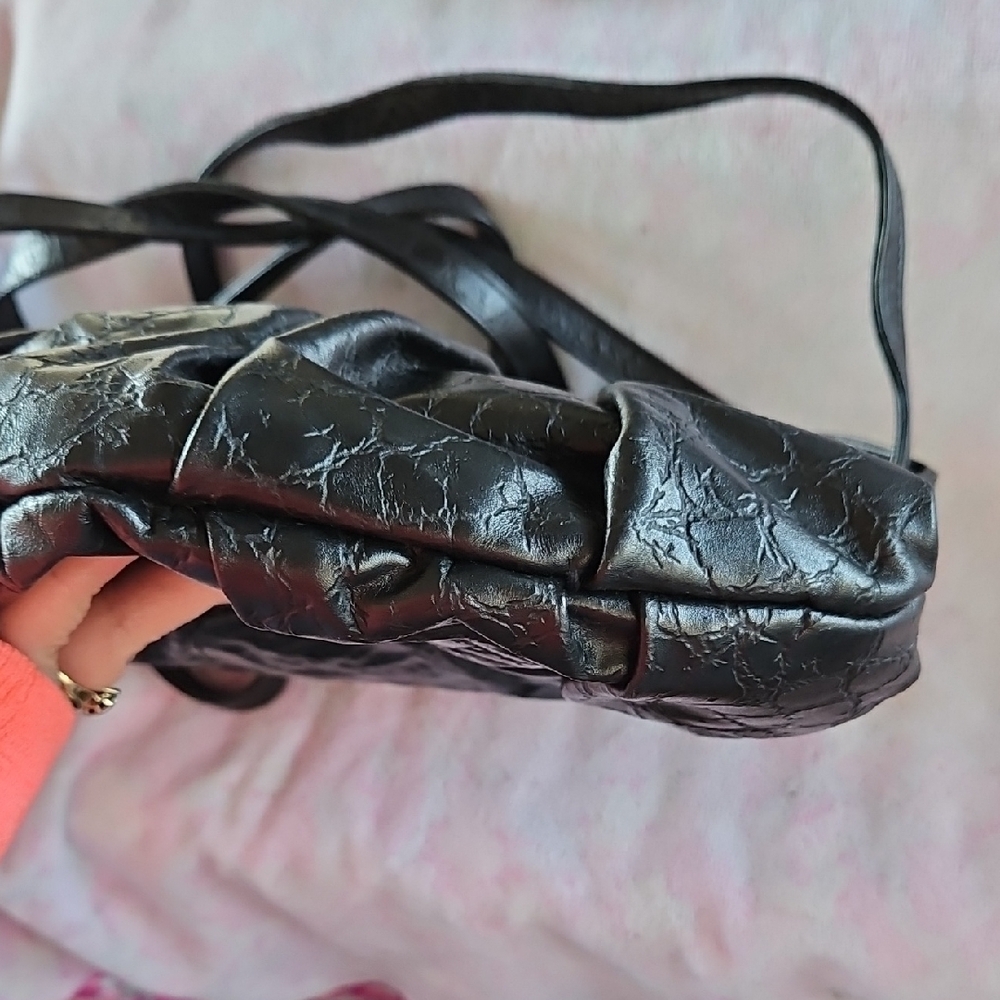 Colini New York 80's Black Leather Puff Women's Bag - Picture 11 of 14